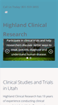 Mobile Screenshot of highlandclinicalresearch.com